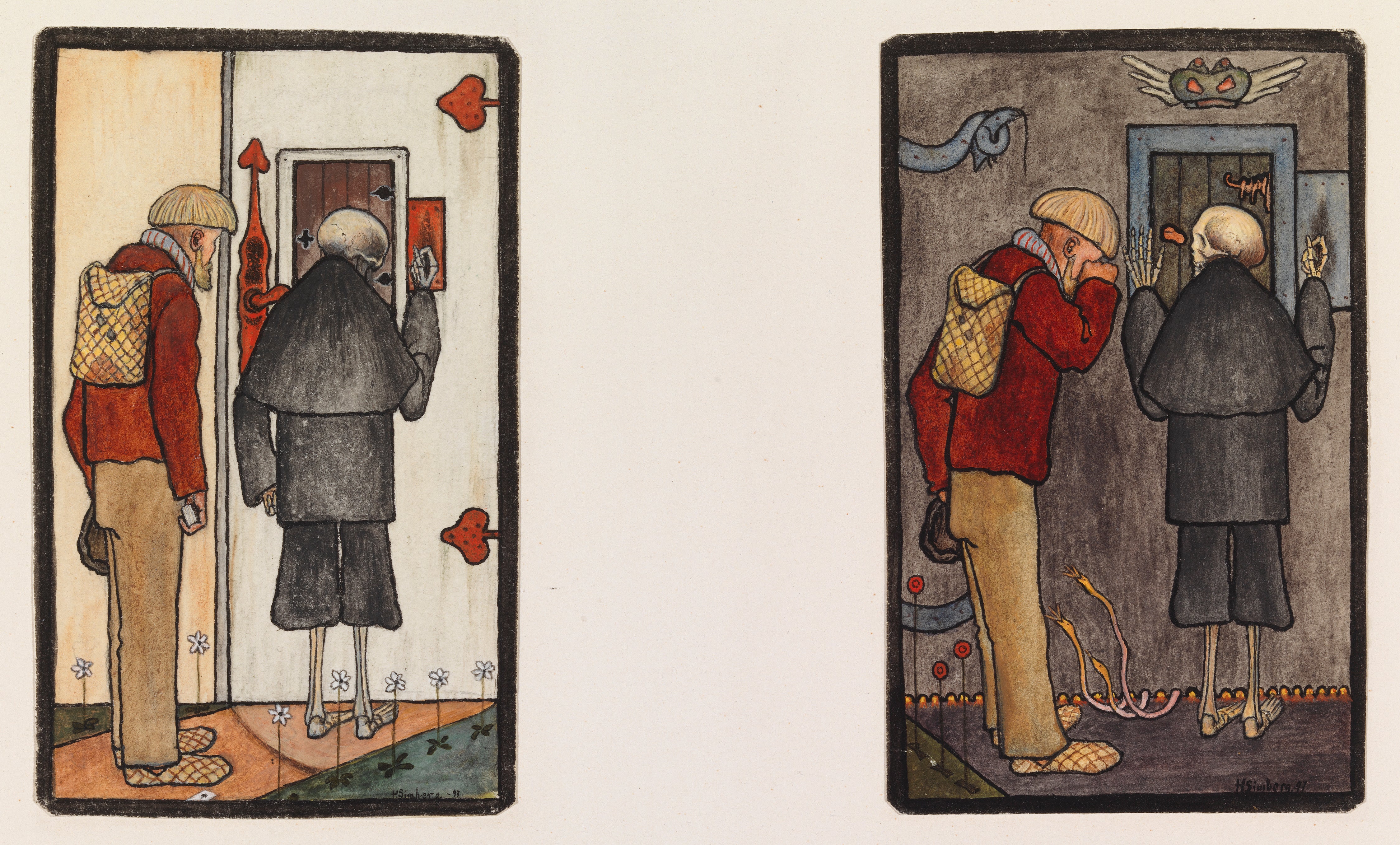 The Peasant and Death at the Gates of Heaven and Hell - Silver