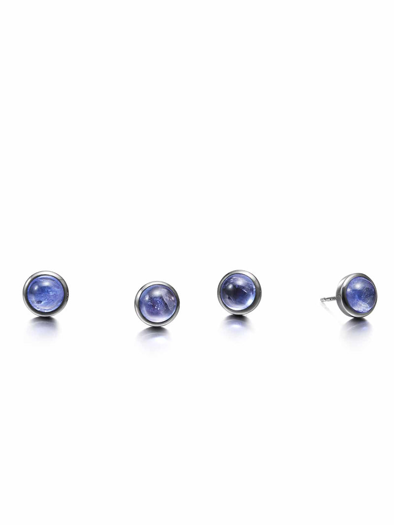 Small space inside stud earrings with tanzanites